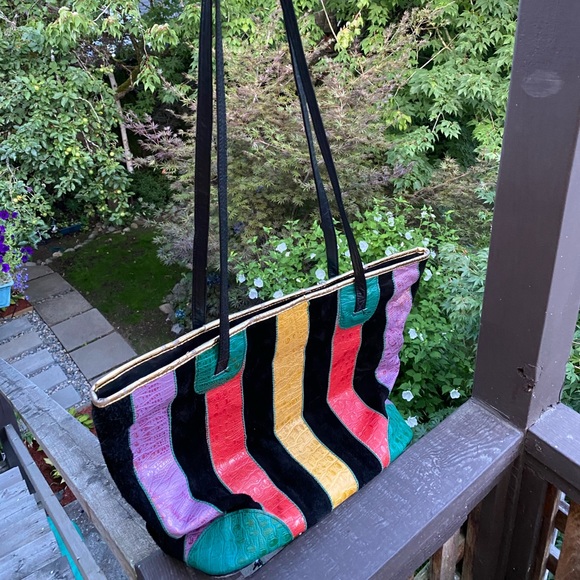 Vintage 80s/90s made in USA leather tote - Picture 14 of 15